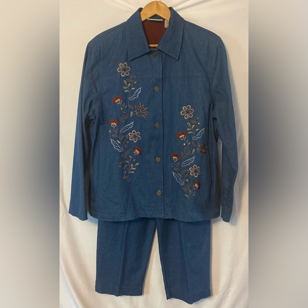 Alfred Dunner denim pants suit